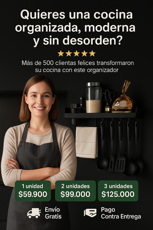 Organizador De Cocina, El Ahorra Espacio