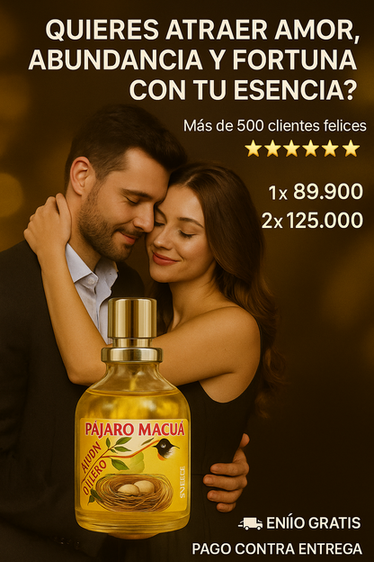 Perfume de Nido de Pájaro Macua Esencia Original + 7 Libro de Manifestación y abundancia