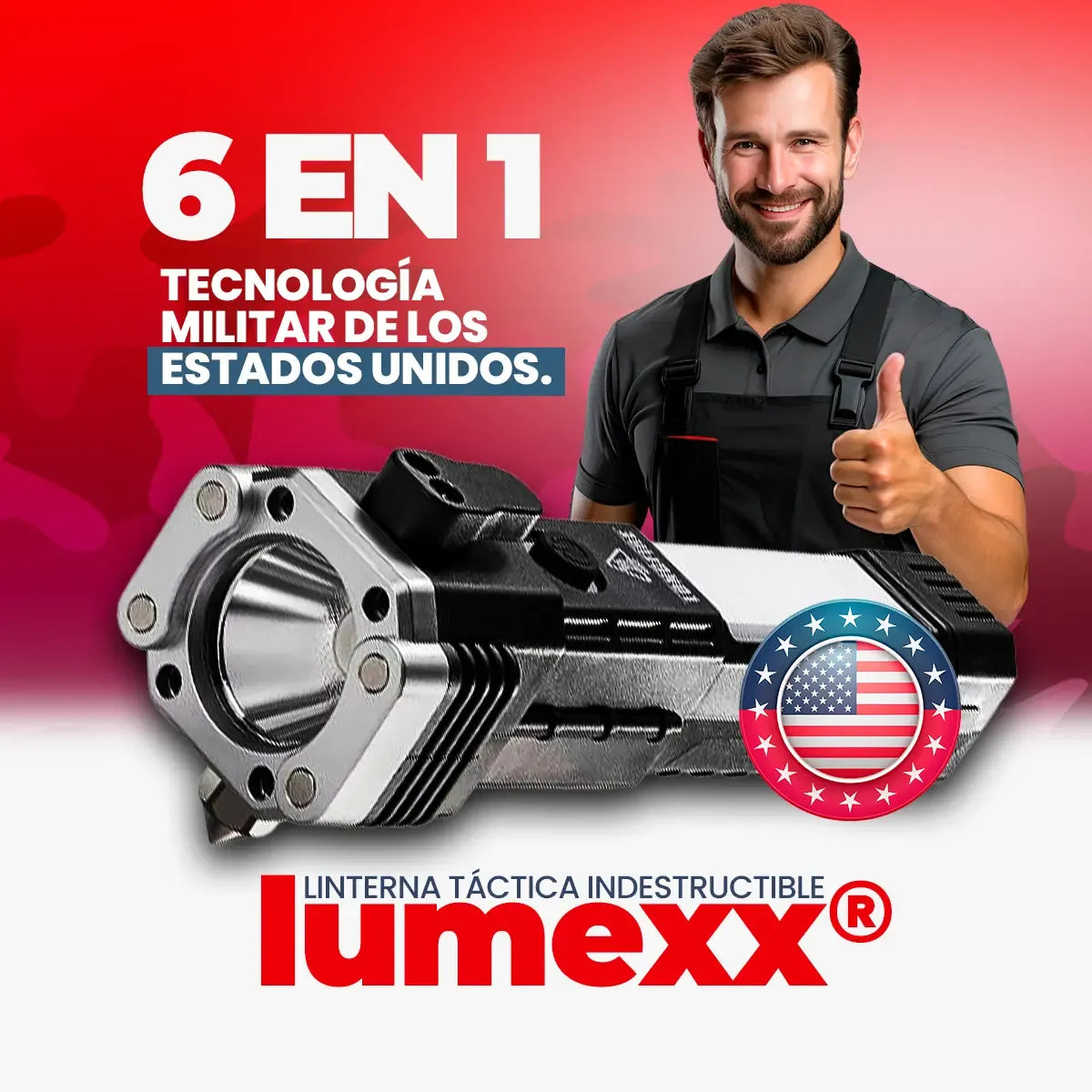 Linterna Tactica Militar Indestructible Lumexx